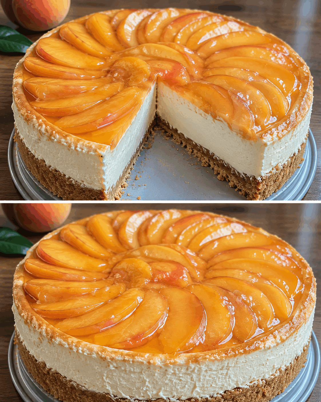 Cette cheesecake aux pêches est devenue mon dessert préféré de l&rsquo;été