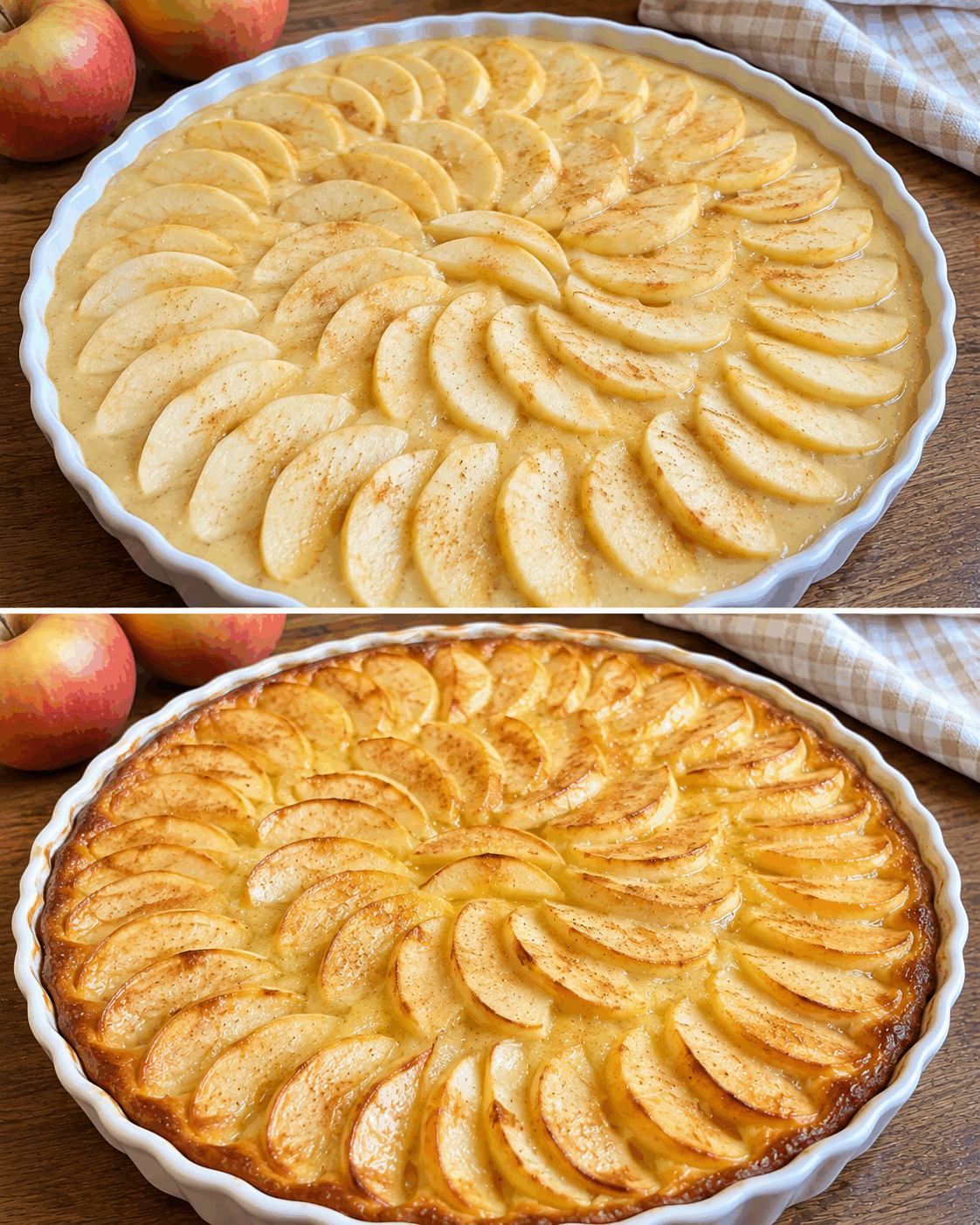 La recette de la tarte aux pommes légère prête en quelques minutes