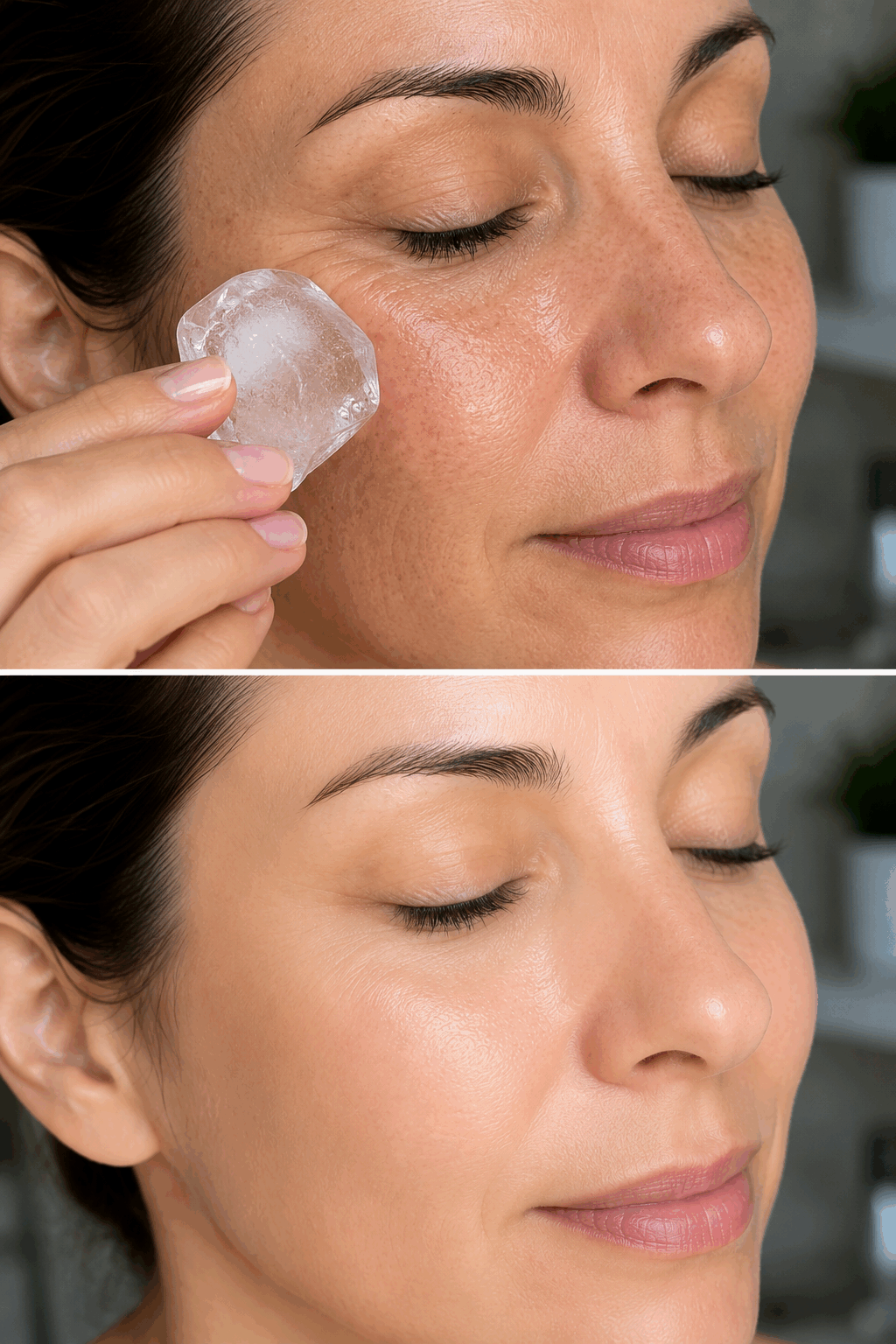 Le secret des glaçons pour un visage plus frais et des ridules moins visibles