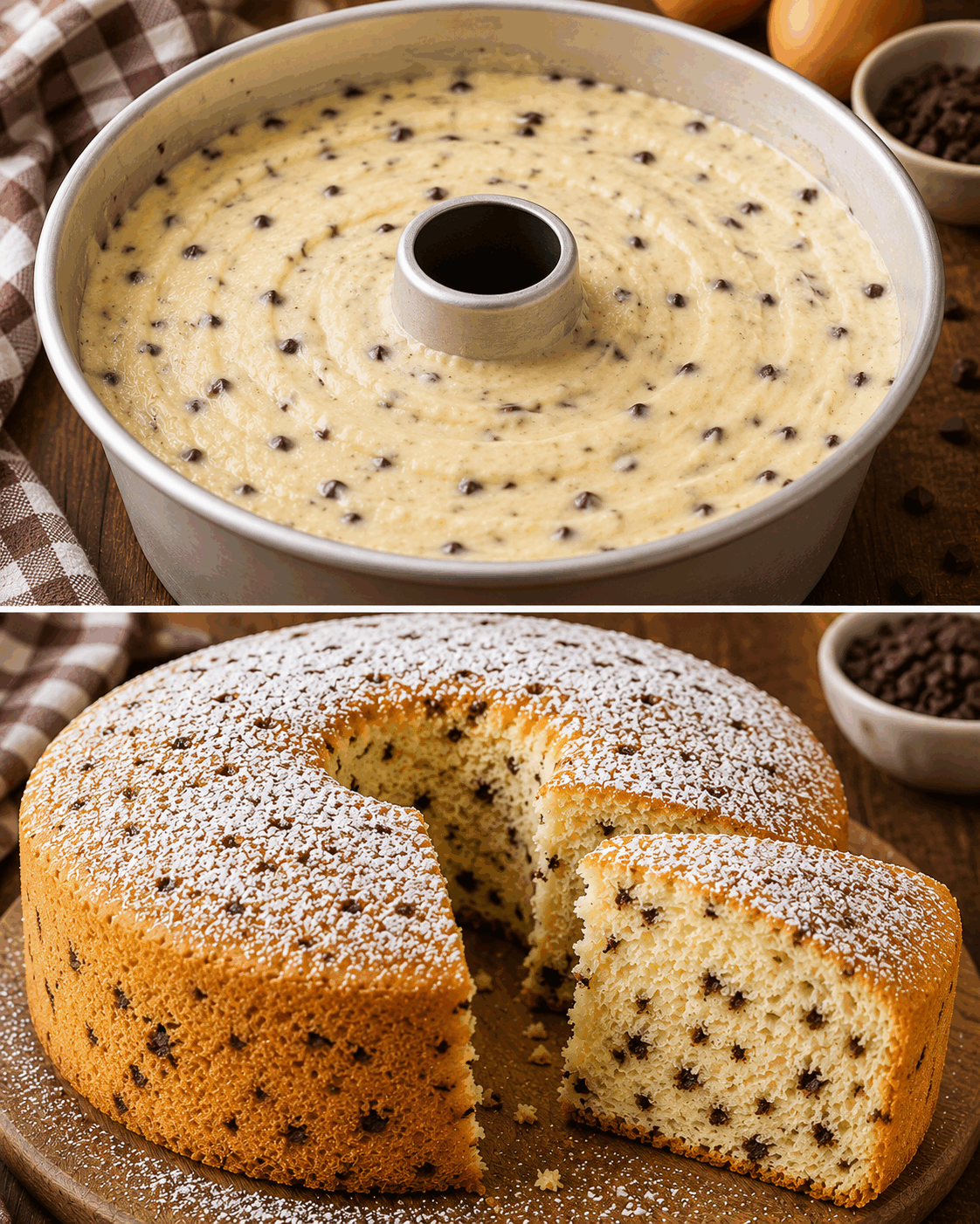 Si léger qu’il semble presque flotter : ce chiffon cake à la stracciatella est irrésistible !