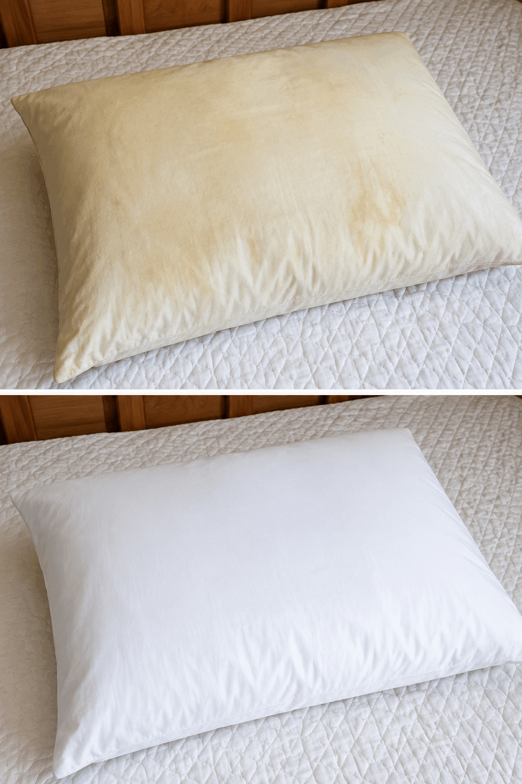 Ne remplacez plus vos oreillers jaunis avant d&rsquo;essayer cette astuce