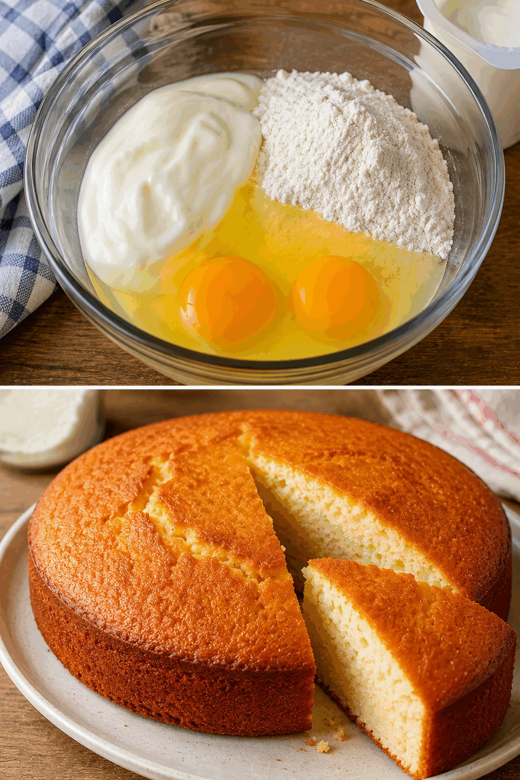 Le secret d&rsquo;un gâteau au yaourt avec seulement 3 ingrédients