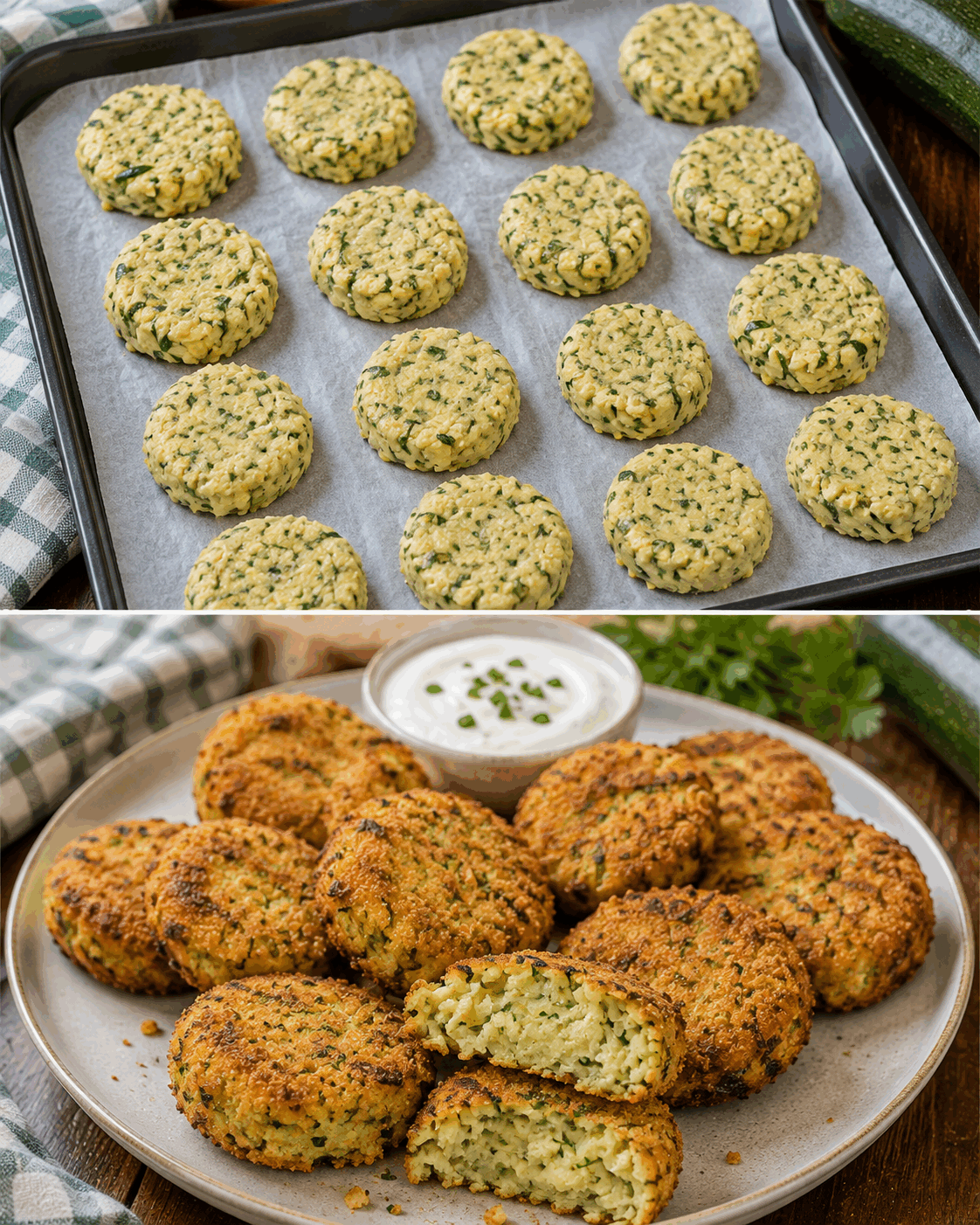 Beignets de courgettes au four: exceptionnels, savoureux et légers