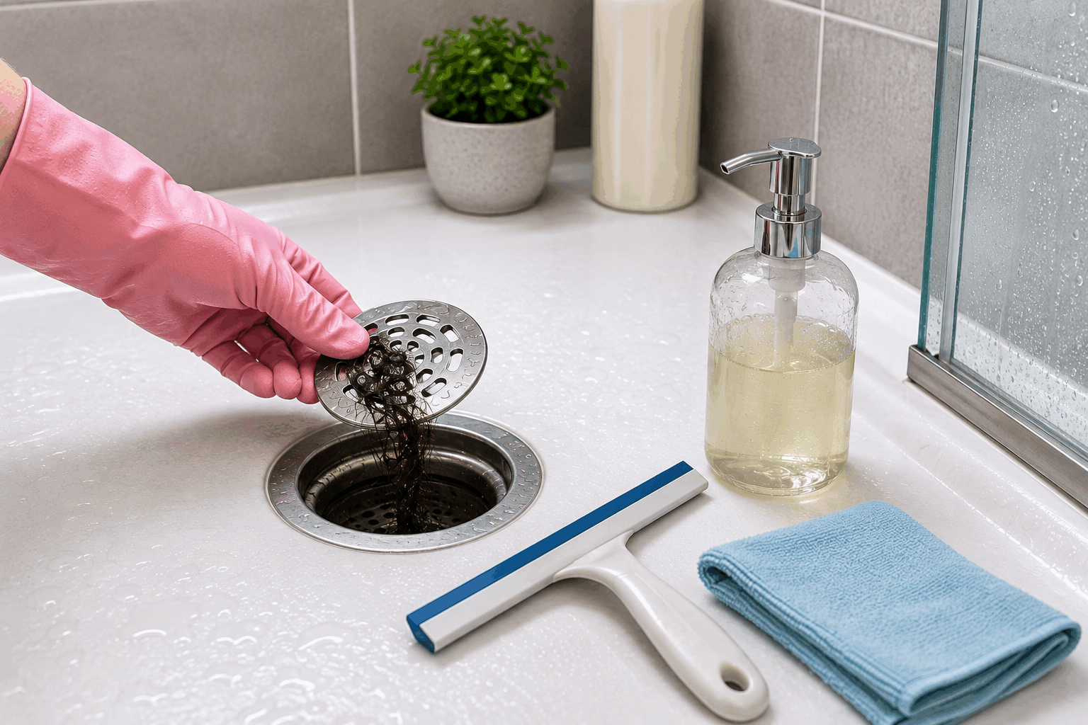 La méthode simple pour garder une douche propre et une évacuation parfaite