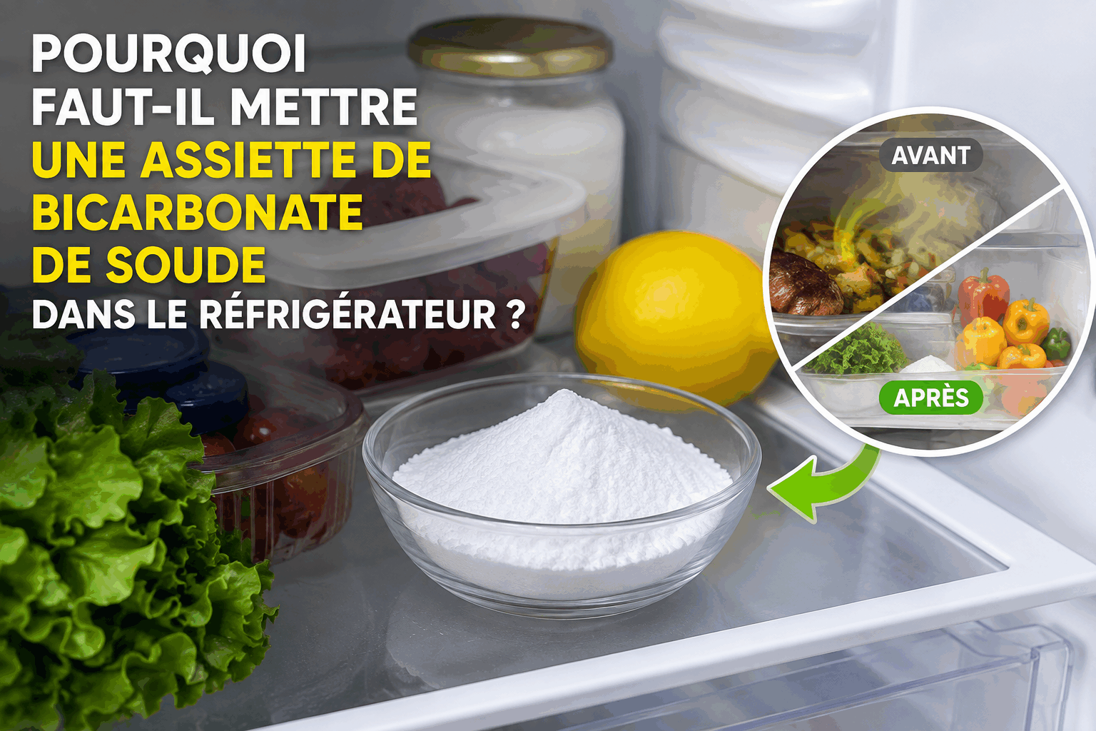 Pourquoi faut-il mettre une assiette de bicarbonate de soude dans le réfrigérateur ?