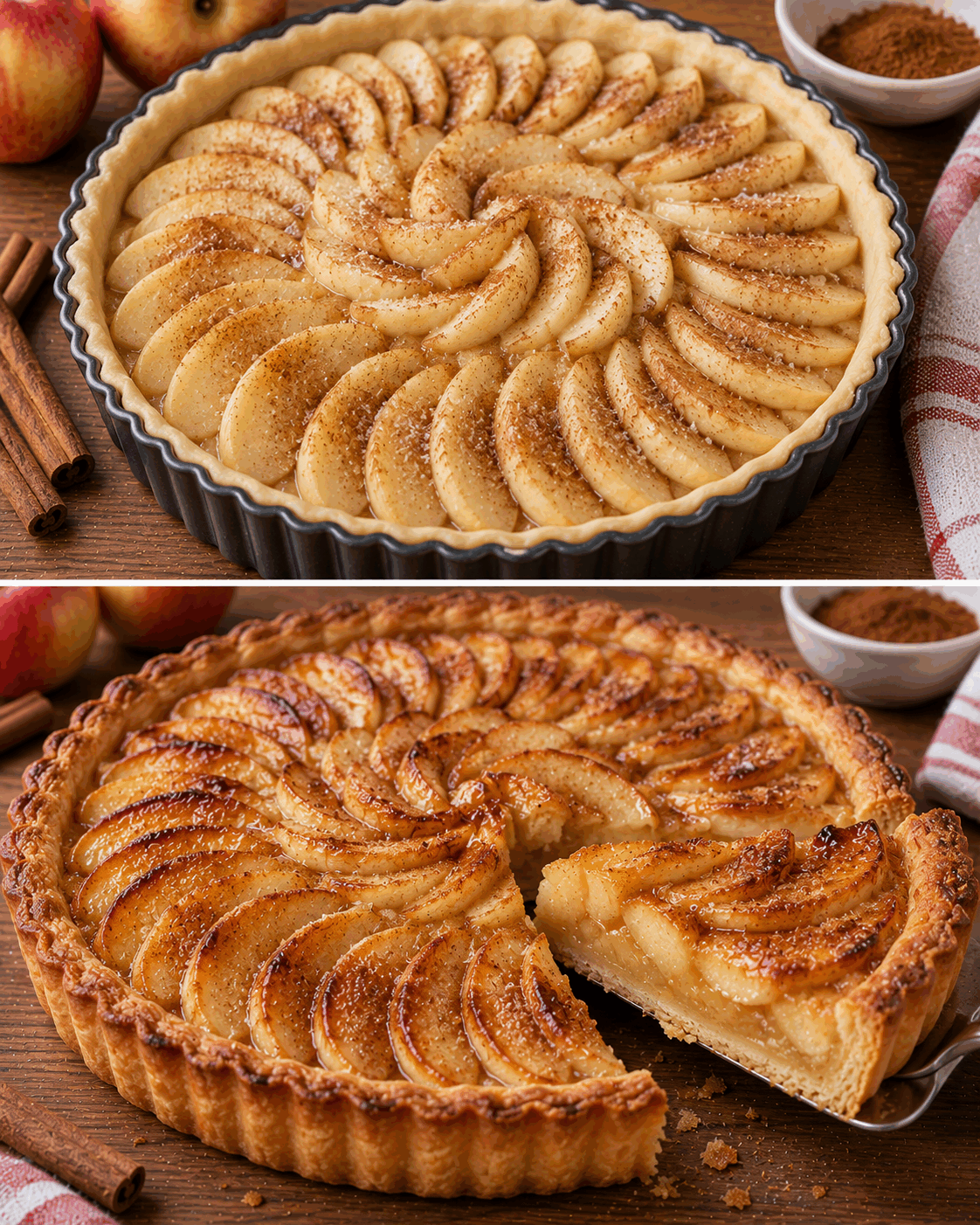 Pommes fondantes, pâte croustillante et parfum de cannelle : cette tarte a tout pour plaire
