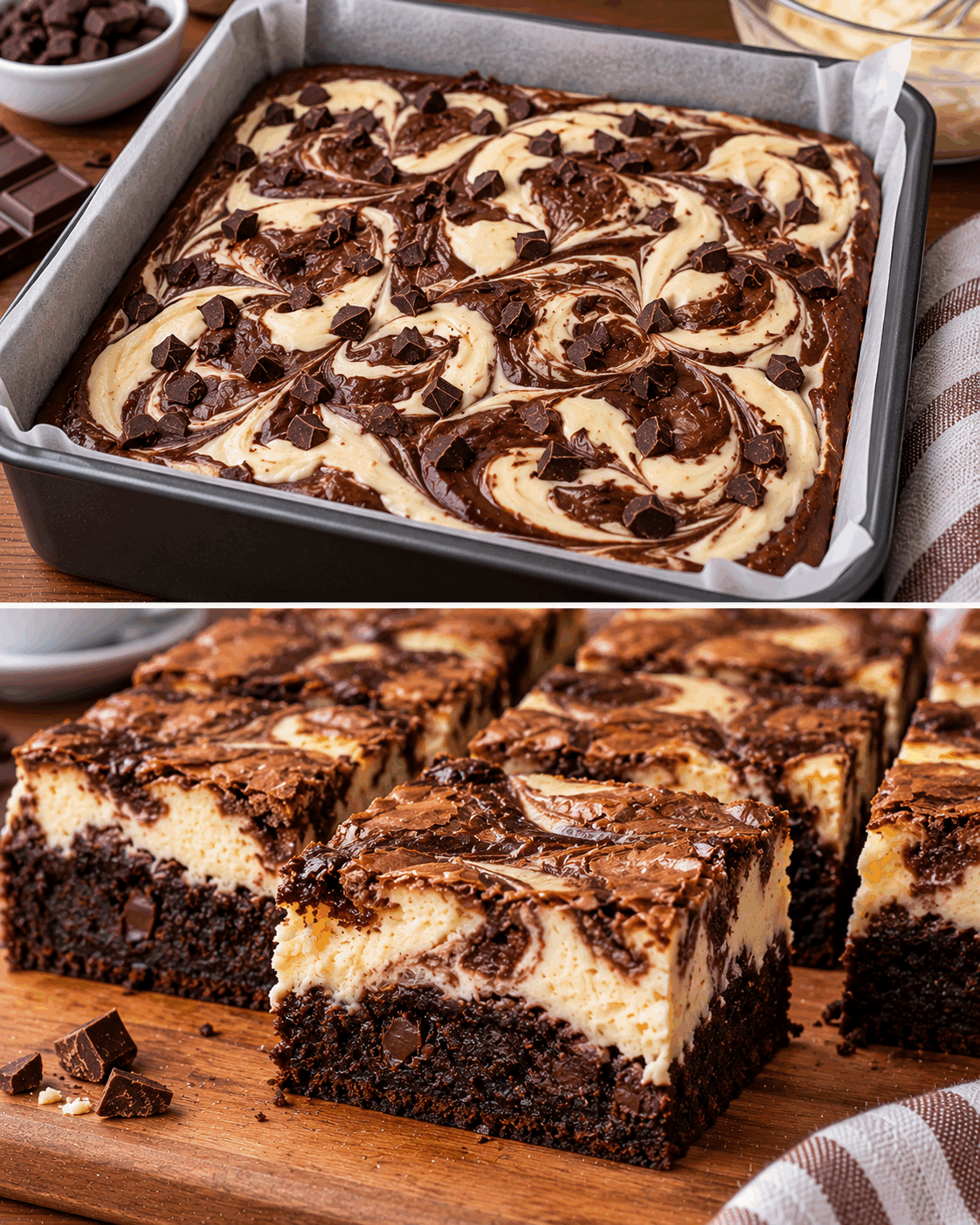 Le brownie cheesecake ultra fondant qui fait toujours son effet à la découpe