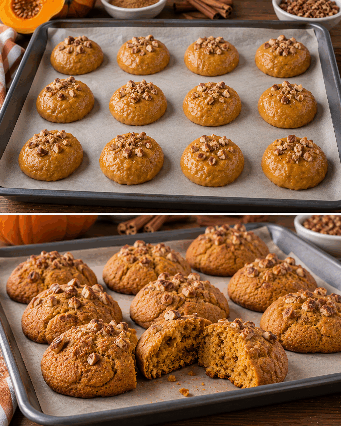De simples biscuits à la citrouille… mais attendez de découvrir leur intérieur incroyablement moelleux !