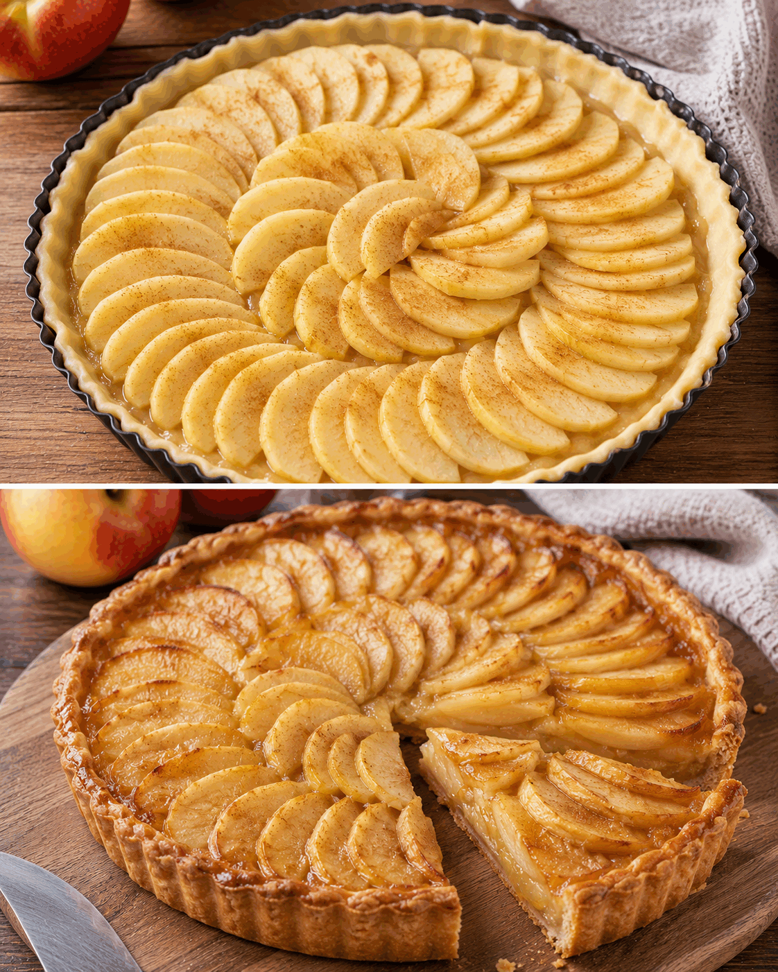 Pas de sucre ajouté… mais regardez cette tarte aux pommes fondante !