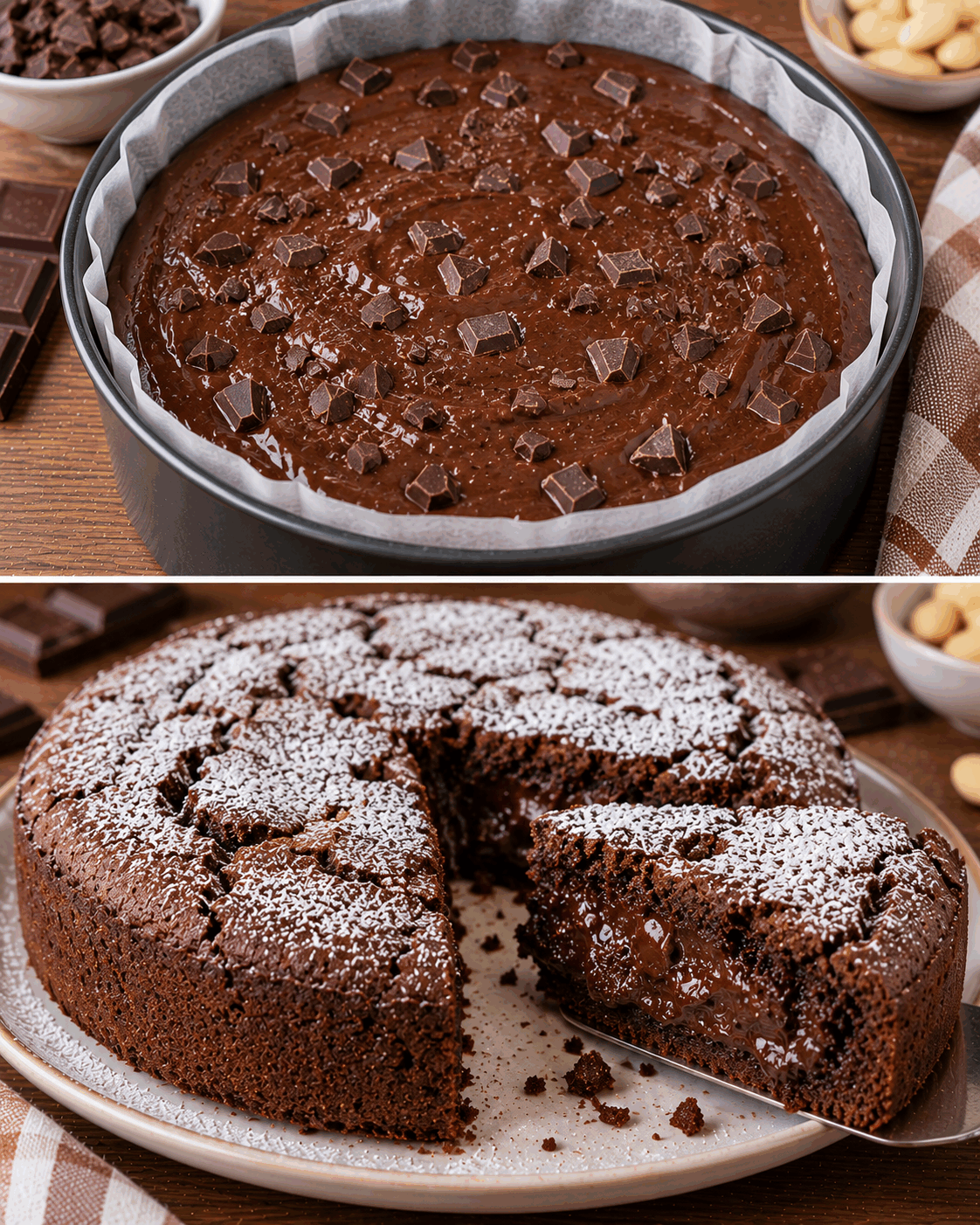 Il ressemble à un simple gâteau au chocolat… mais attendez de découvrir le cœur fondant de cette Caprese